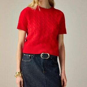 J. Crew Cashmere Cable Knit Tee Size XXL